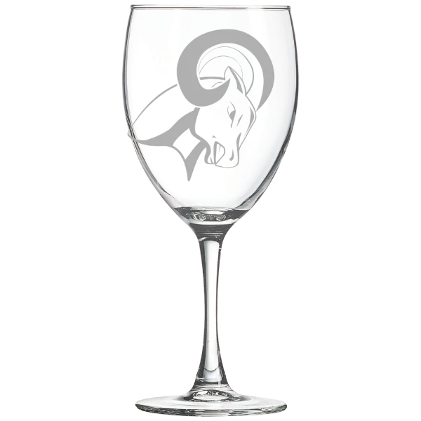 North Central University Polar Camel 10 1/2 oz. Wine Glass