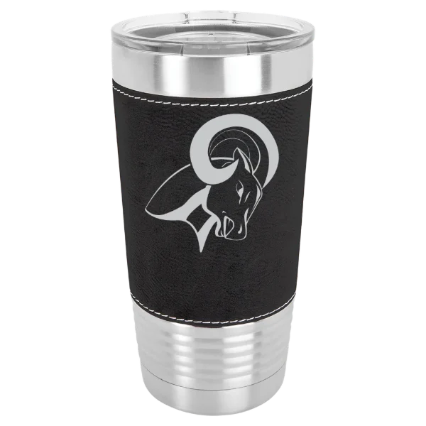 North Central University Polar Camel 20 oz. Leatherette Grip Tumbler with Standard Lid