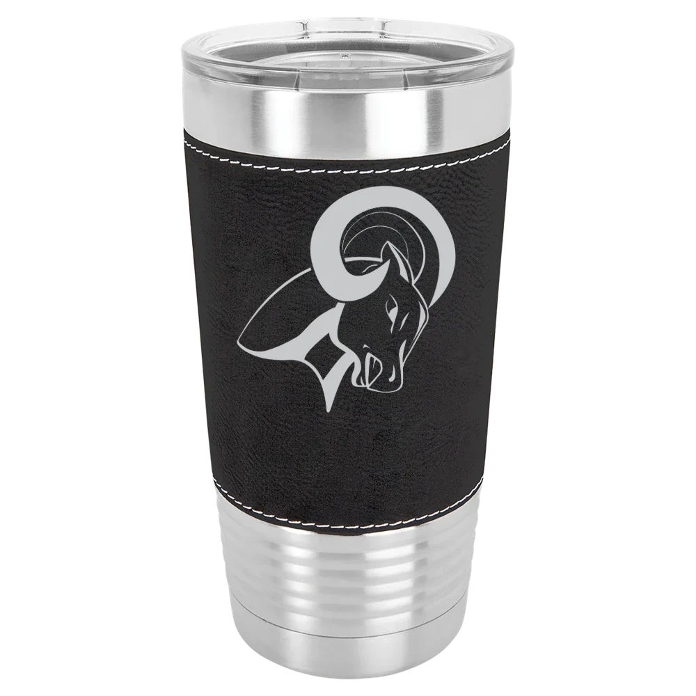North Central University Polar Camel 20 oz. Leatherette Grip Tumbler with Standard Lid
