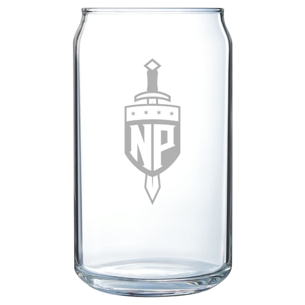 North Park University Polar Camel 16 oz. Can Glass