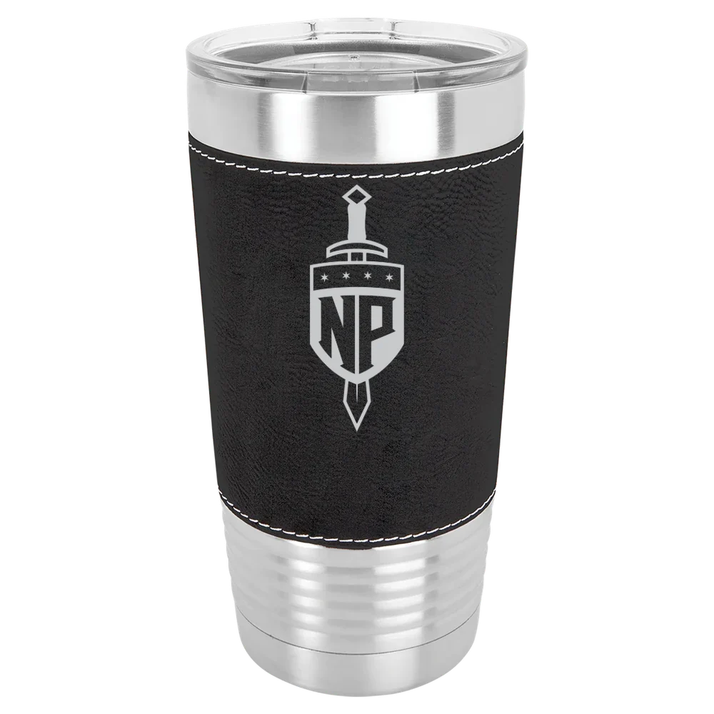 North Park University Polar Camel 20 oz. Leatherette Grip Tumbler with Standard Lid