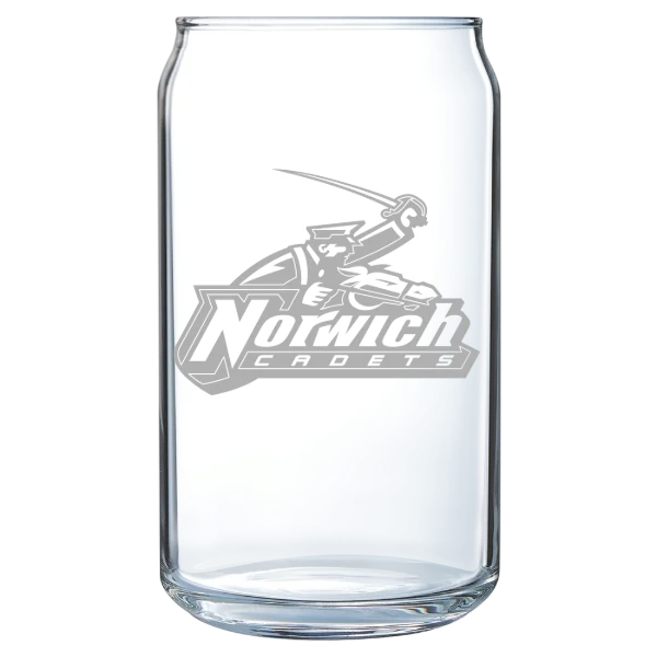 Norwich University Polar Camel 16 oz. Can Glass