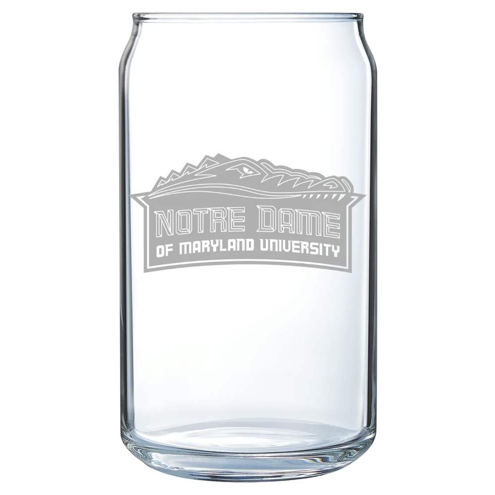 Notre Dame of Maryland University Polar Camel 16 oz. Can Glass
