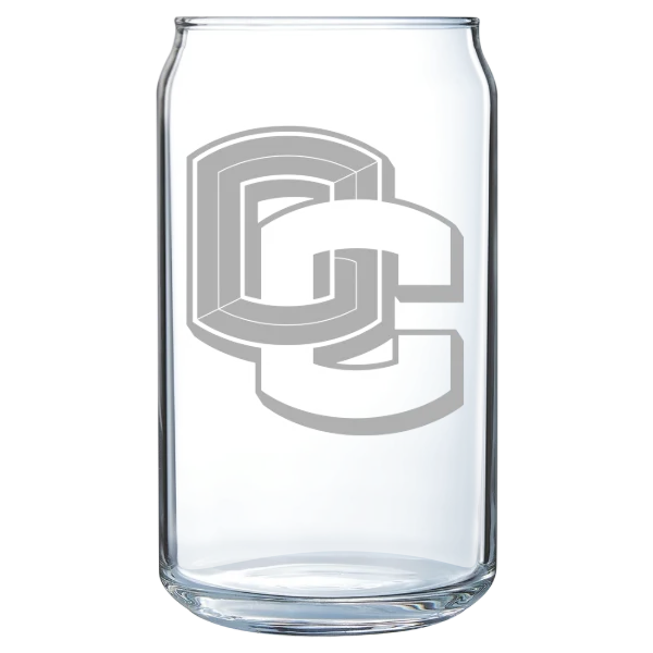 Oberlin College Polar Camel 16 oz. Can Glass