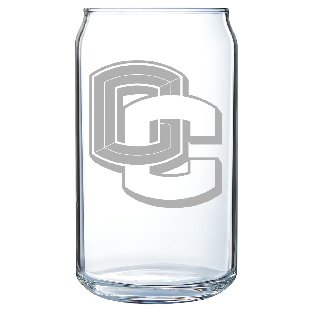 Oberlin College Polar Camel 16 oz. Can Glass