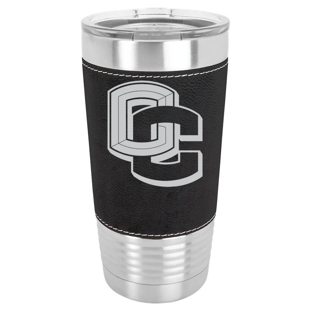 Oberlin College Polar Camel 20 oz. Leatherette Grip Tumbler with Standard Lid