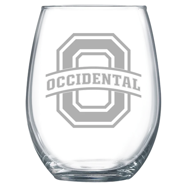 Occidental College Polar Camel 15 oz. Stemless Wine Glass