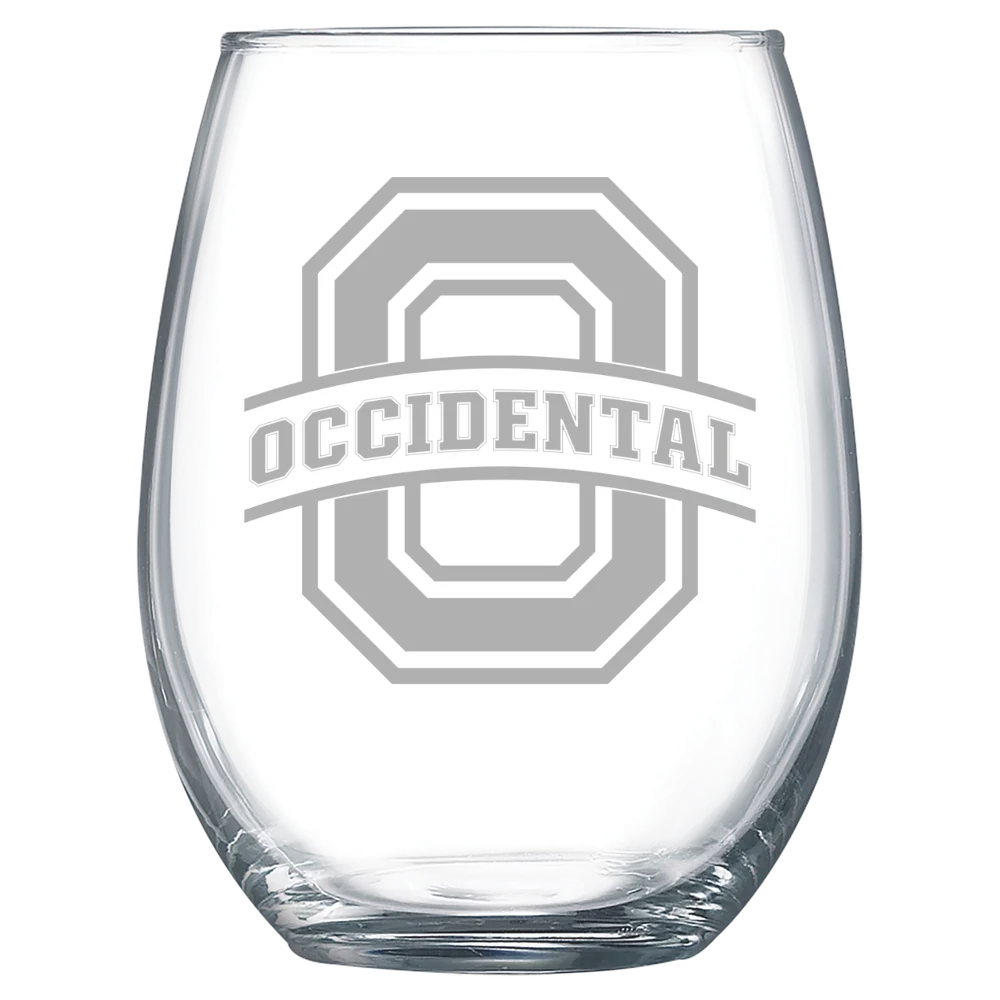 Occidental College Polar Camel 15 oz. Stemless Wine Glass