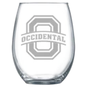 Occidental College Polar Camel 15 oz. Stemless Wine Glass