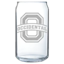 Occidental College Polar Camel 16 oz. Can Glass