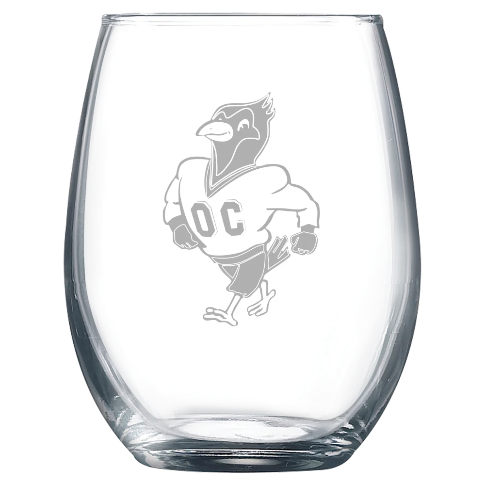 Otterbein University Polar Camel 9 oz. Stemless Wine Glass