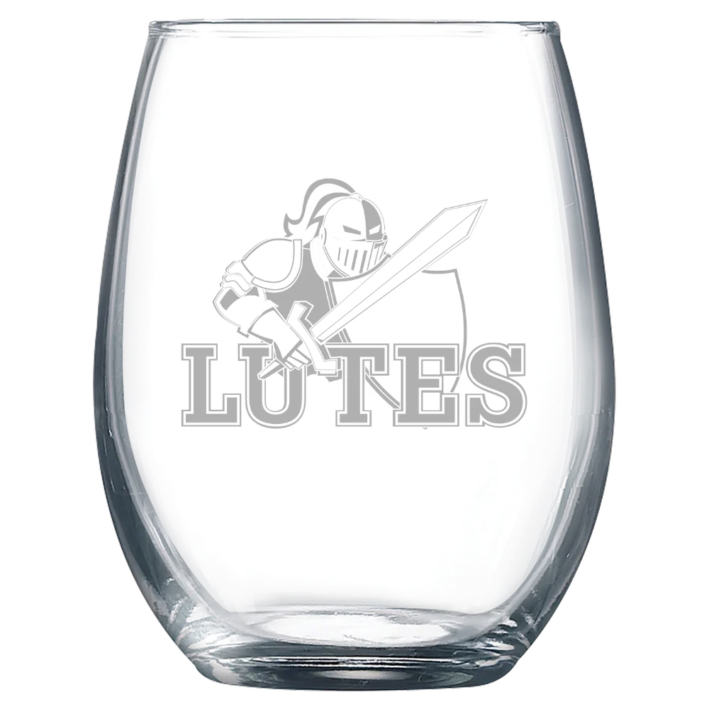 Pacific Lutheran University Polar Camel 9 oz. Stemless Wine Glass