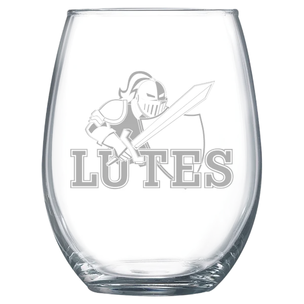 Pacific Lutheran University Polar Camel 15 oz. Stemless Wine Glass