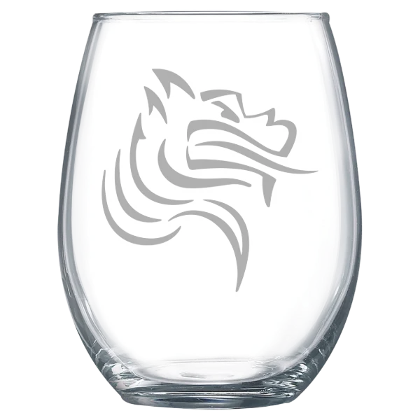 Pacific University (Oregon) Polar Camel 15 oz. Stemless Wine Glass