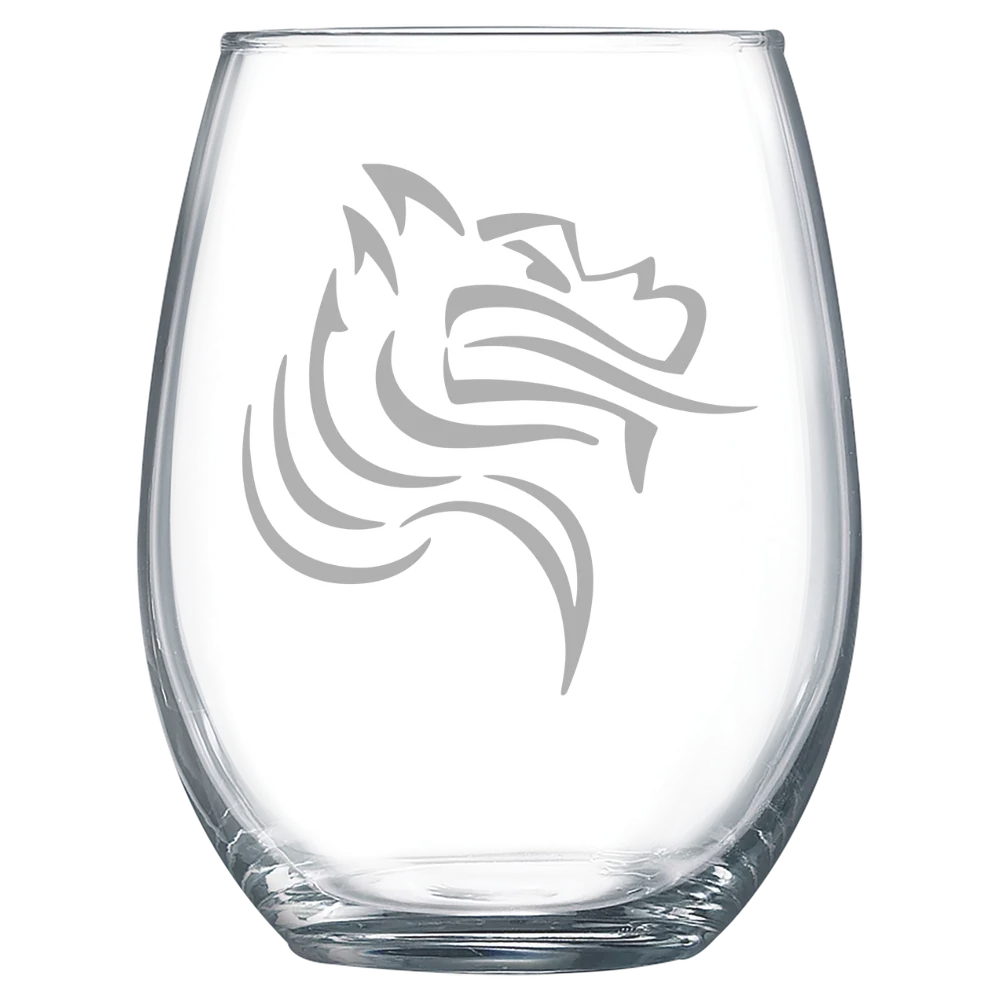 Pacific University (Oregon) Polar Camel 15 oz. Stemless Wine Glass