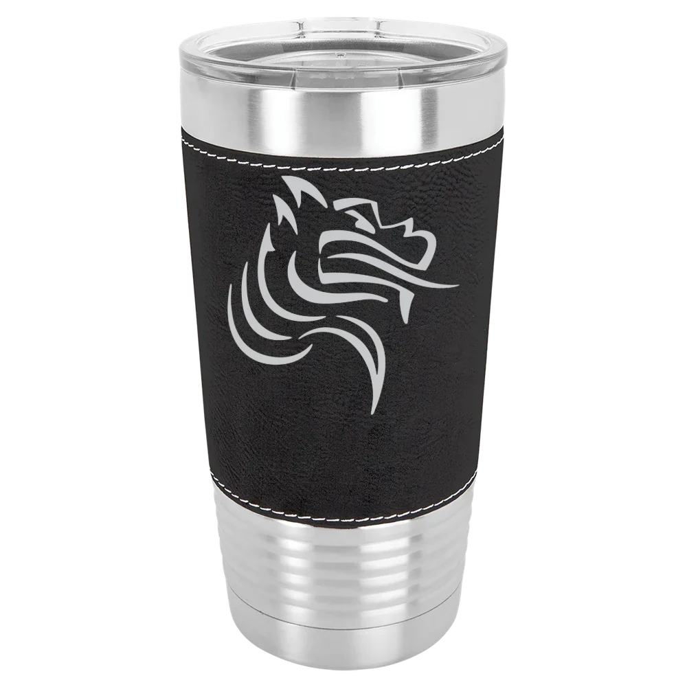 Pacific University (Oregon) Polar Camel 20 oz. Leatherette Grip Tumbler with Standard Lid
