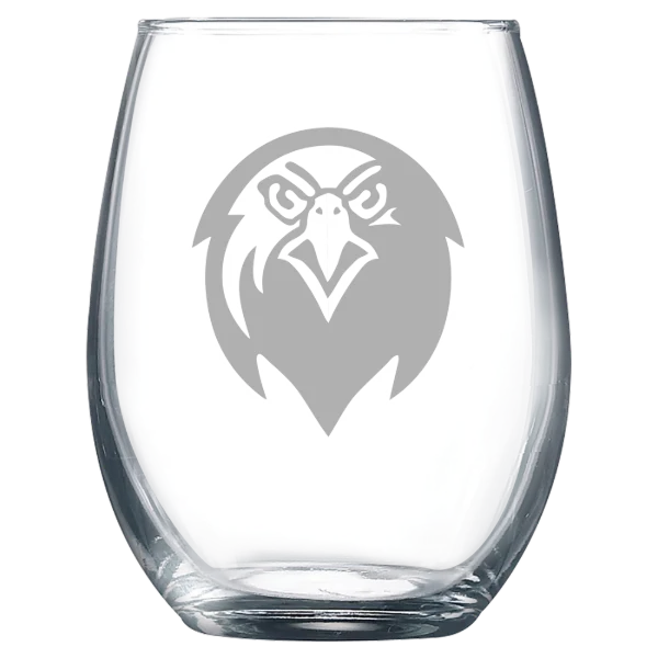 Pfeiffer University Polar Camel 9 oz. Stemless Wine Glass