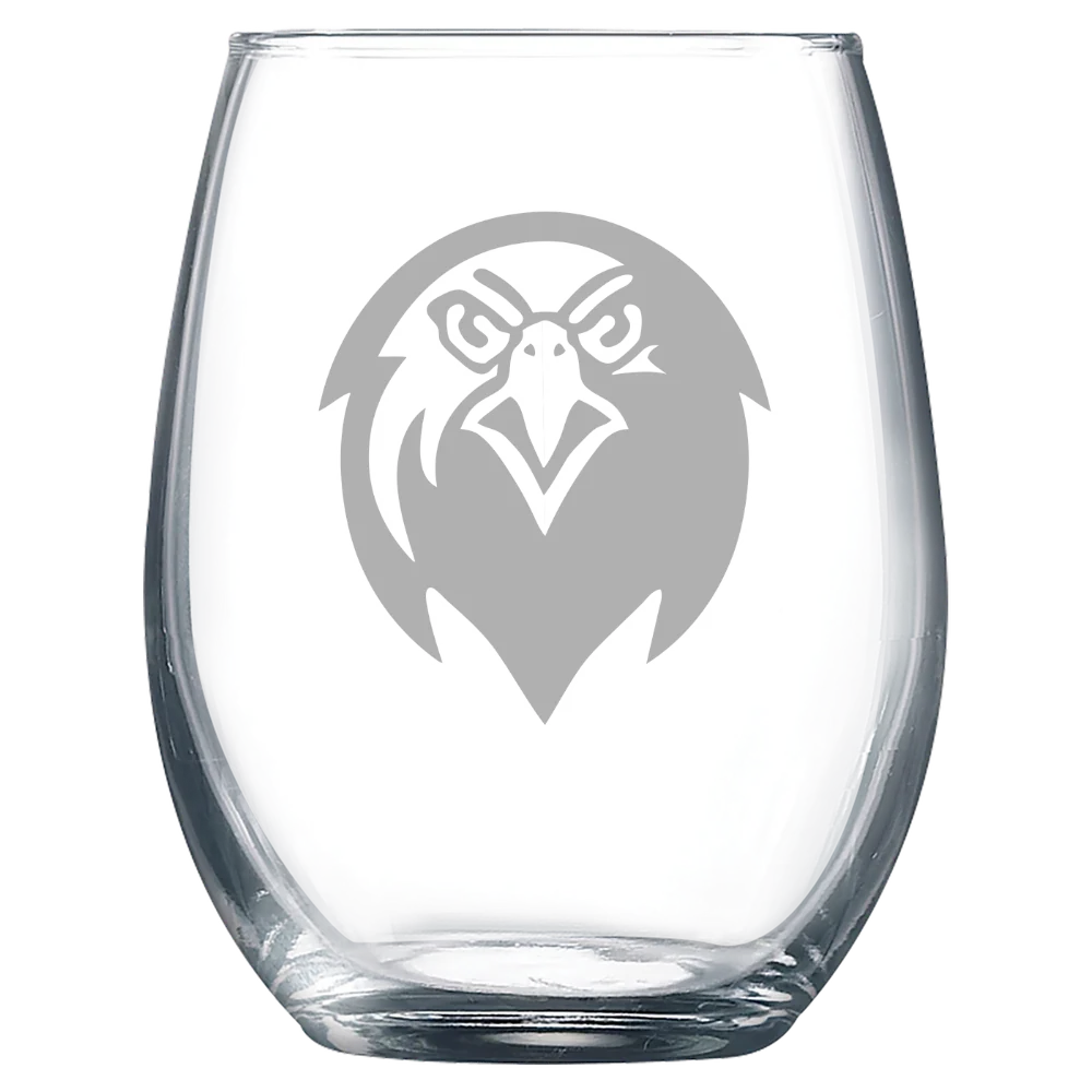 Pfeiffer University Polar Camel 9 oz. Stemless Wine Glass