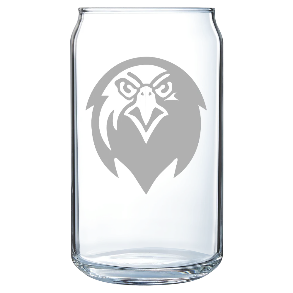 Pfeiffer University Polar Camel 16 oz. Can Glass