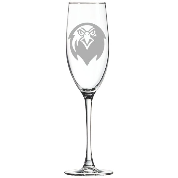 Pfeiffer University Polar Camel 8 oz. Champagne Flute