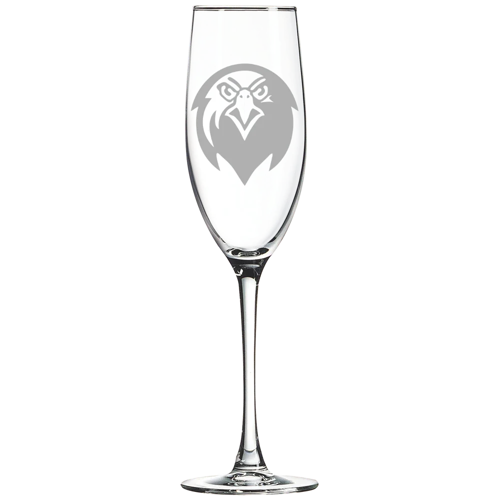 Pfeiffer University Polar Camel 8 oz. Champagne Flute