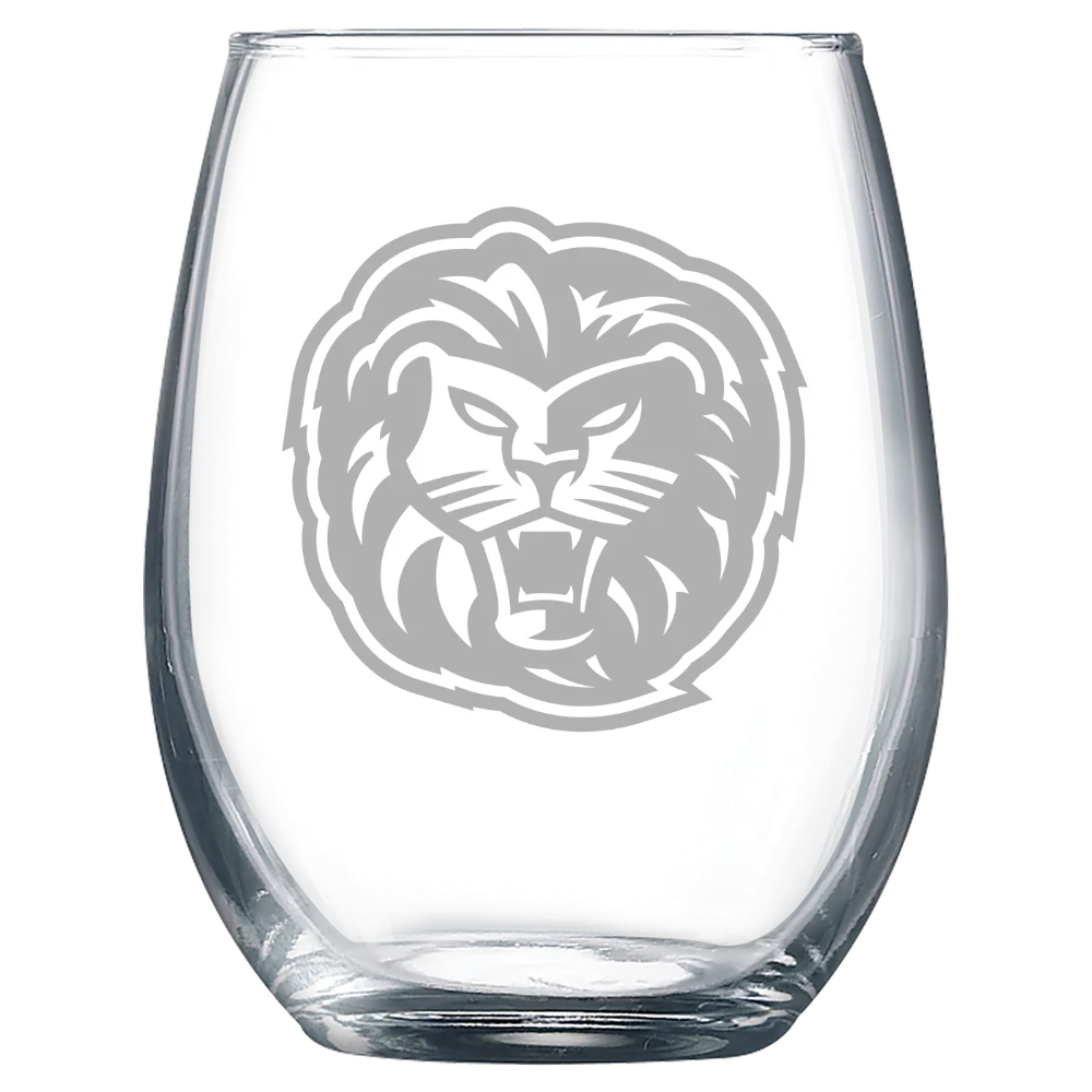 Piedmont University Polar Camel 9 oz. Stemless Wine Glass