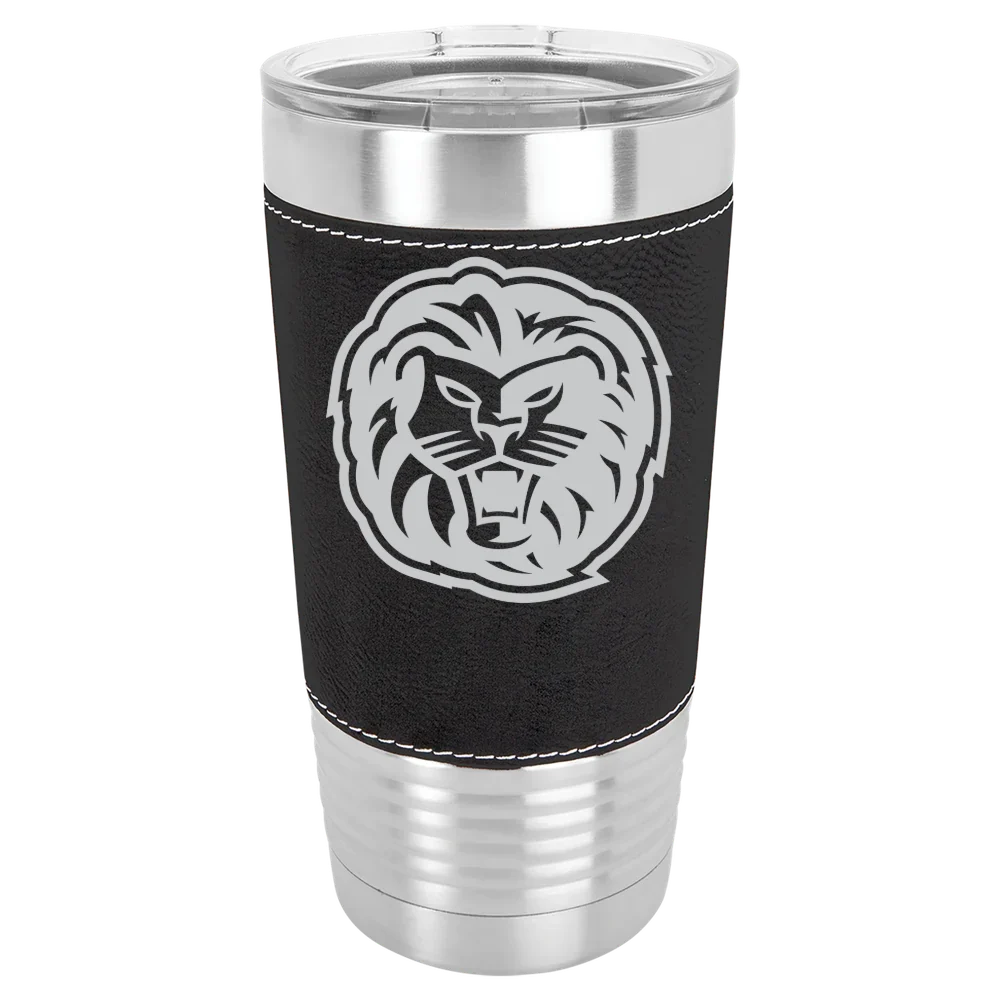 Piedmont University Polar Camel 20 oz. Leatherette Grip Tumbler with Standard Lid