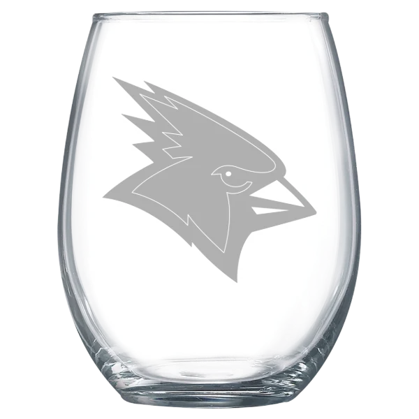 Plattsburgh State University of New York Polar Camel 15 oz. Stemless Wine Glass
