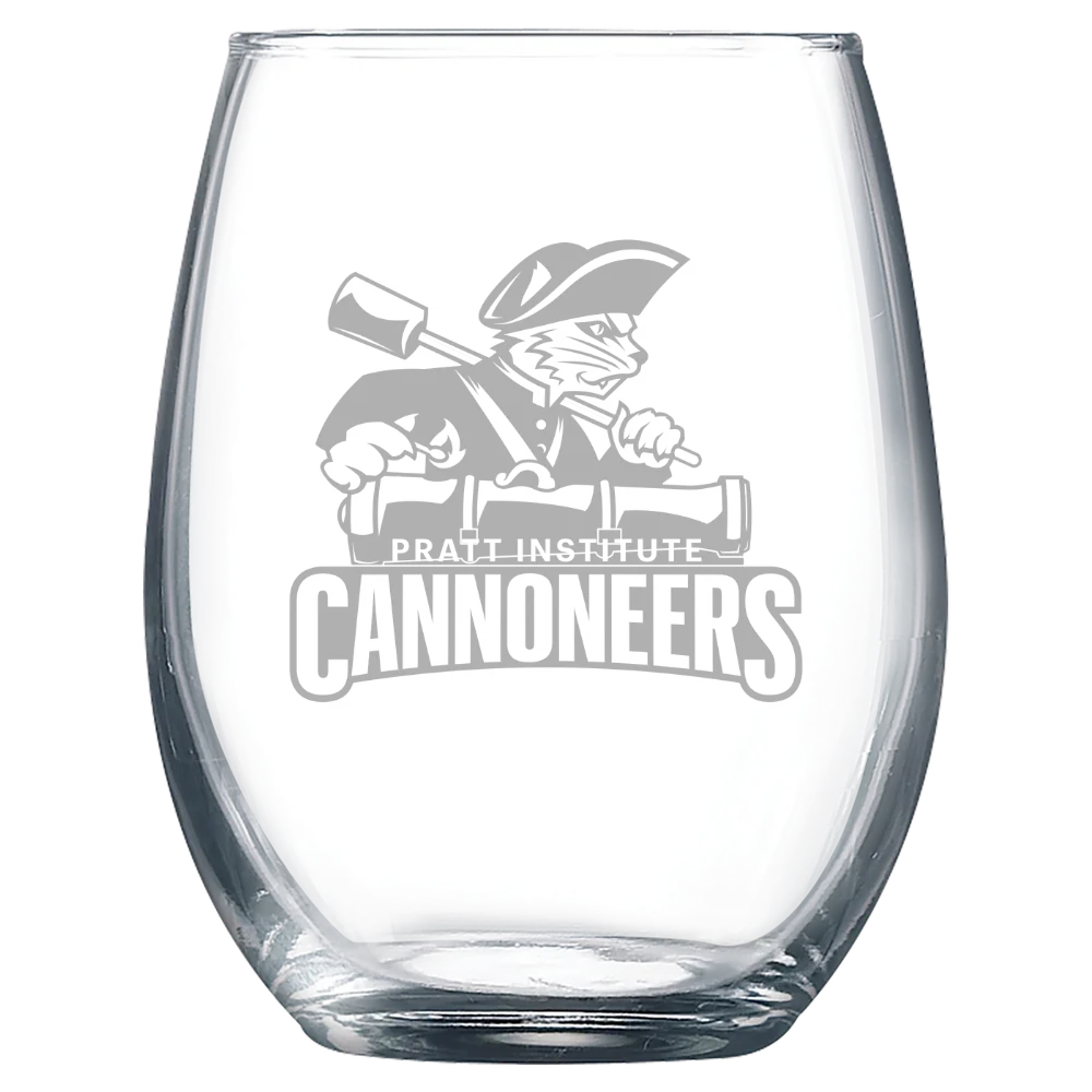 Pratt Institute Polar Camel 9 oz. Stemless Wine Glass