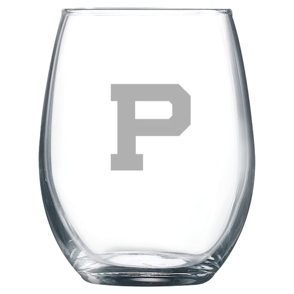 Principia College Polar Camel 9 oz. Stemless Wine Glass