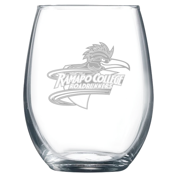 Ramapo College Polar Camel 9 oz. Stemless Wine Glass