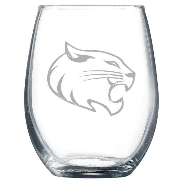 Randolph College Polar Camel 9 oz. Stemless Wine Glass