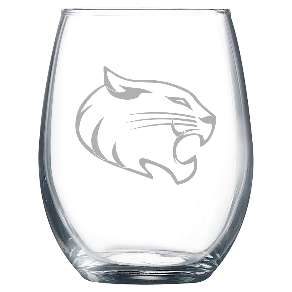 Randolph College Polar Camel 9 oz. Stemless Wine Glass