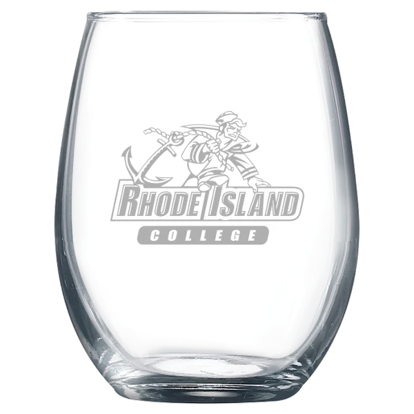 Rhode Island College Polar Camel 9 oz. Stemless Wine Glass