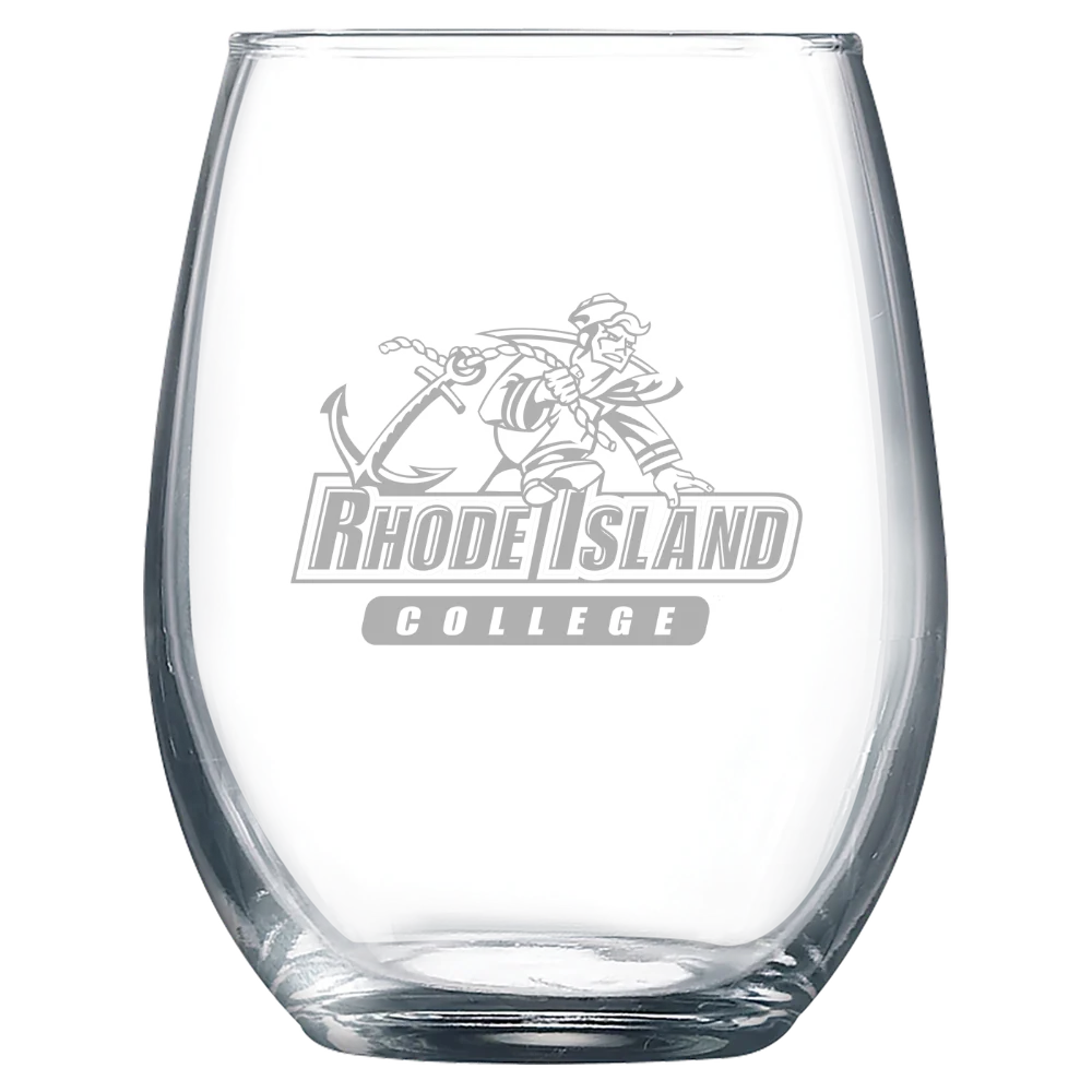 Rhode Island College Polar Camel 9 oz. Stemless Wine Glass