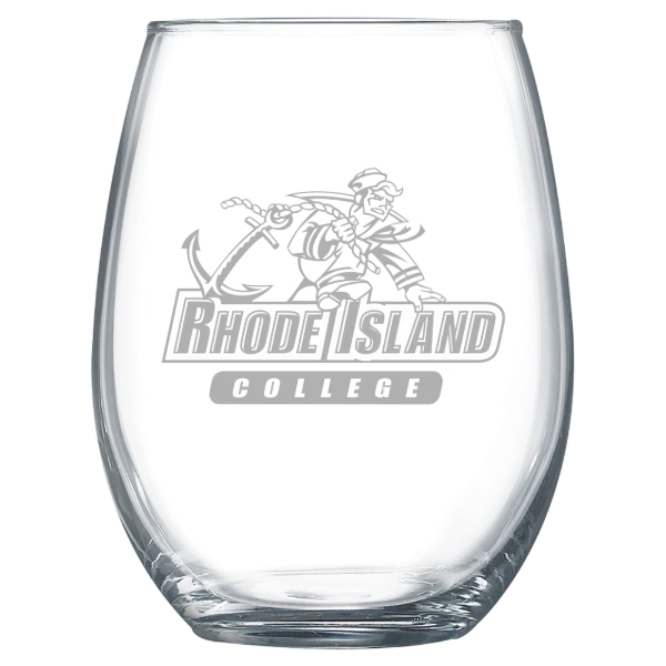 Rhode Island College Polar Camel 15 oz. Stemless Wine Glass