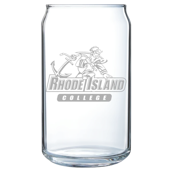 Rhode Island College Polar Camel 16 oz. Can Glass