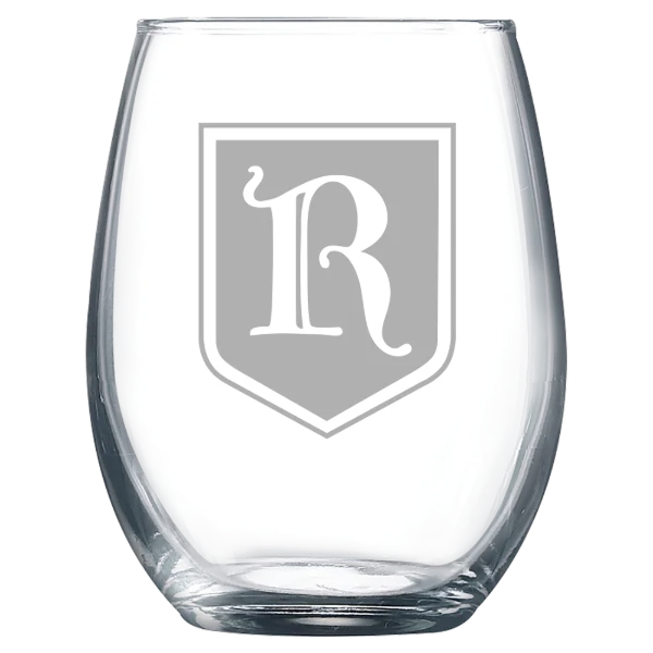 Rhodes College Polar Camel 9 oz. Stemless Wine Glass