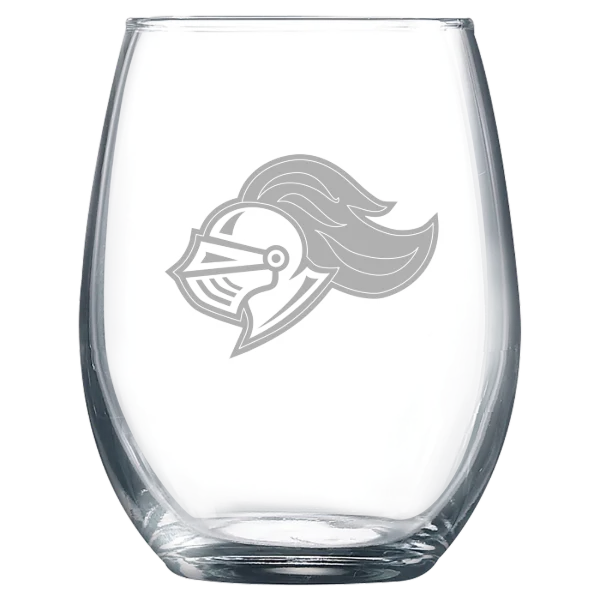 Rivier University Polar Camel 9 oz. Stemless Wine Glass