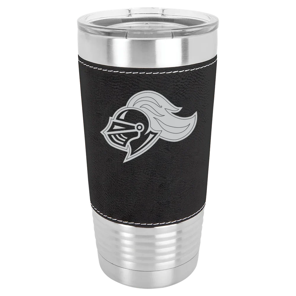 Rivier University Polar Camel 20 oz. Leatherette Grip Tumbler with Standard Lid