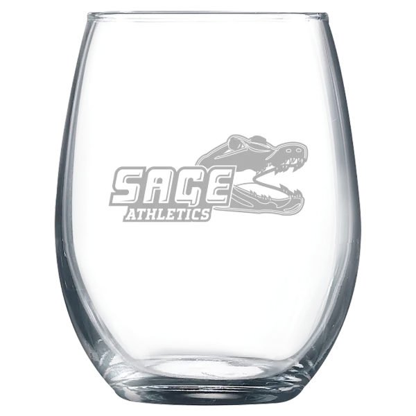 Russell Sage College Polar Camel 9 oz. Stemless Wine Glass