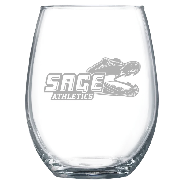 Russell Sage College Polar Camel 15 oz. Stemless Wine Glass