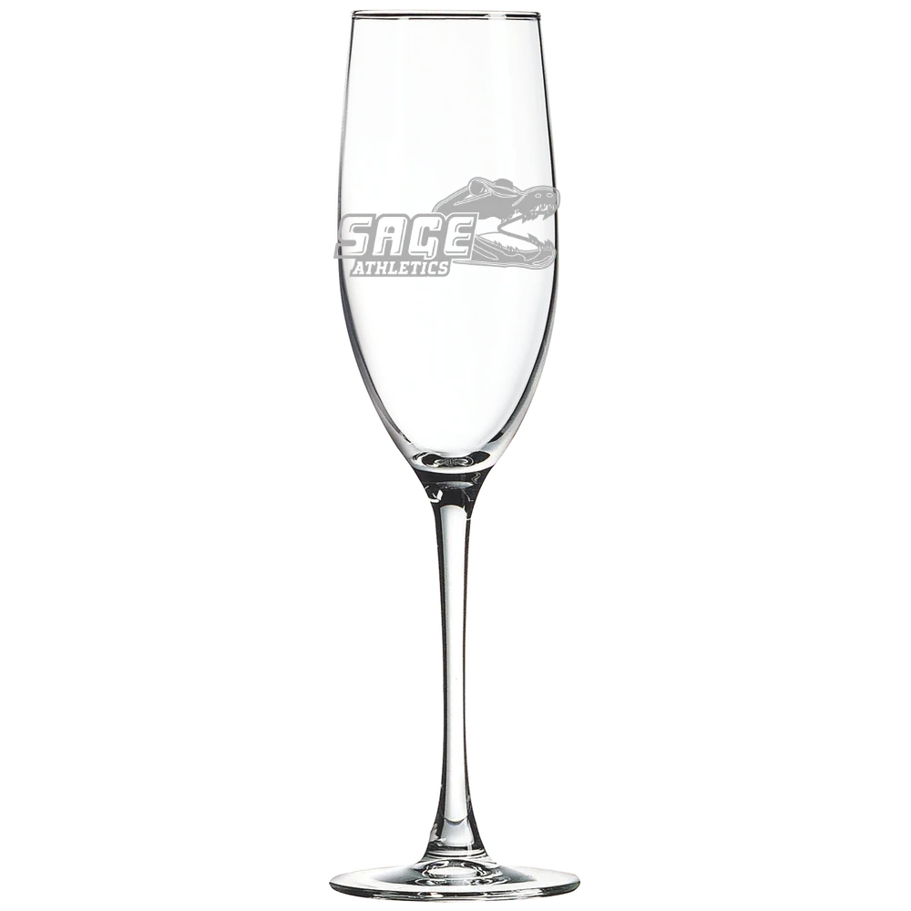 Russell Sage College Polar Camel 8 oz. Champagne Flute