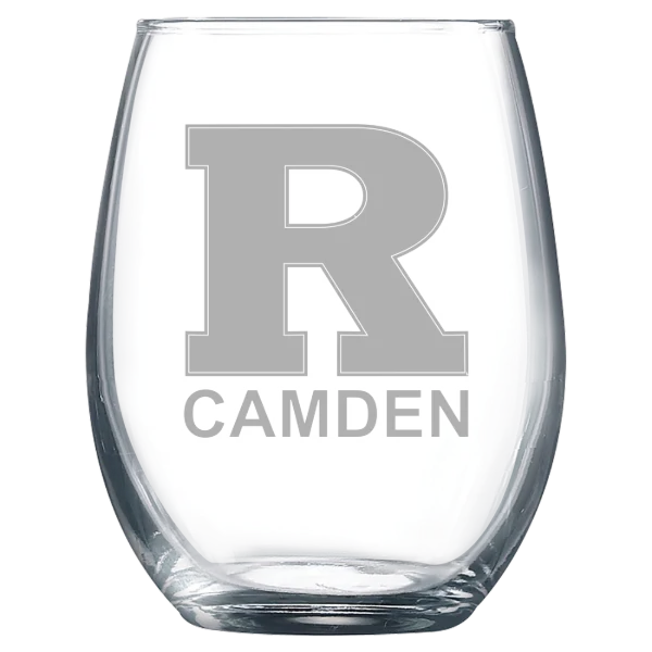 Rutgers, The State Univ. of New Jersey, Camden Polar Camel 9 oz. Stemless Wine Glass