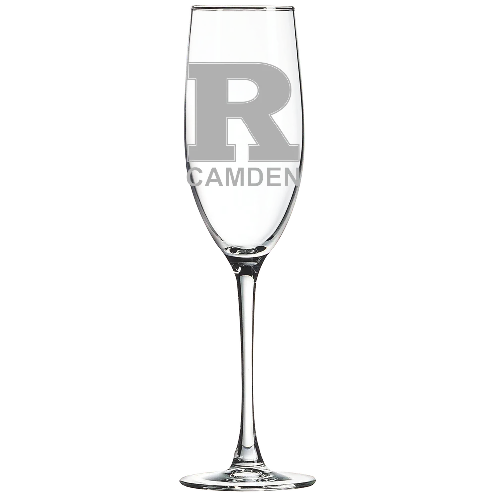 Rutgers, The State Univ. of New Jersey, Camden Polar Camel 8 oz. Champagne Flute