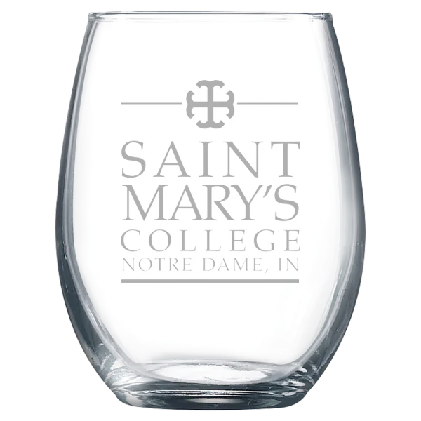 Saint Mary's College (Indiana) Polar Camel 9 oz. Stemless Wine Glass
