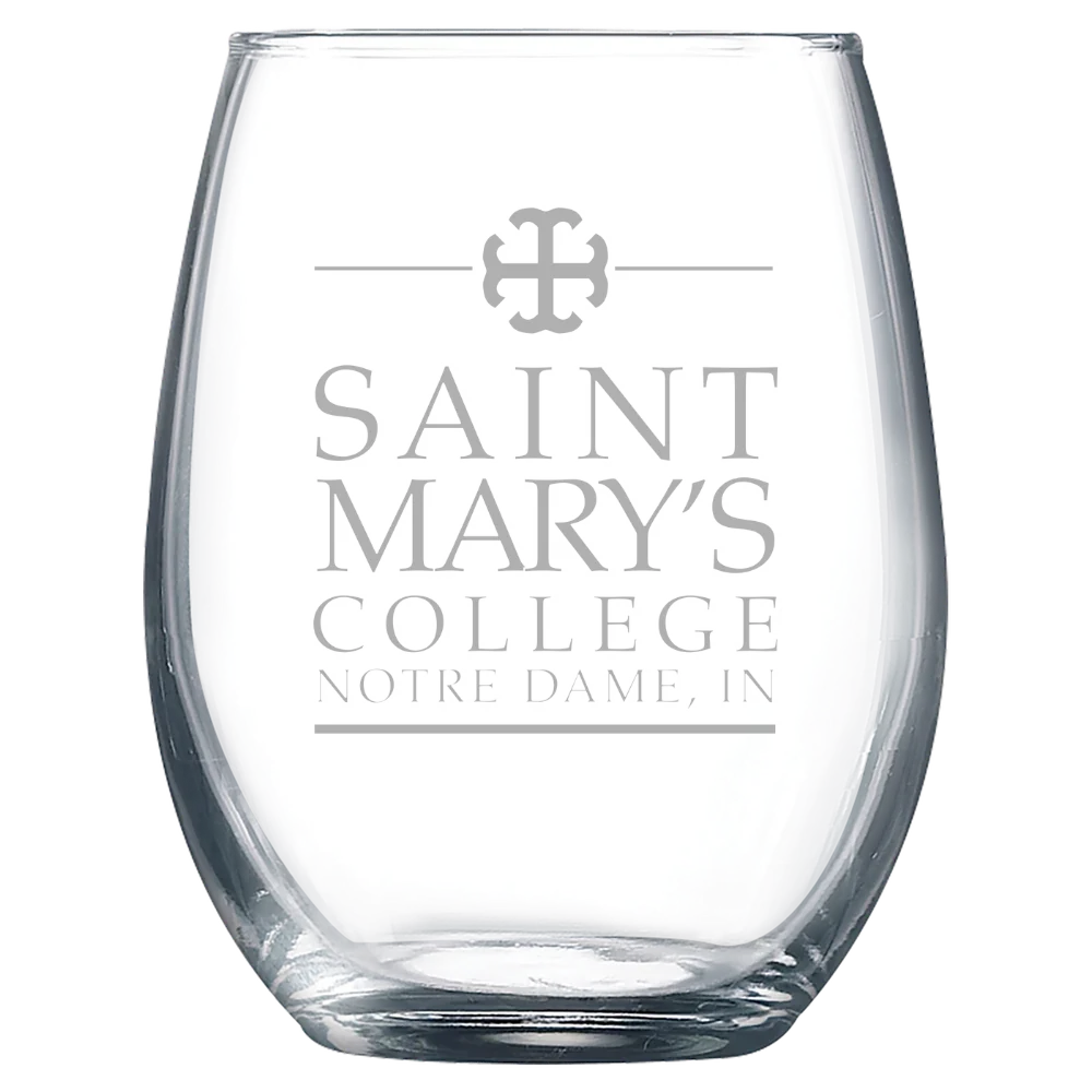 Saint Mary's College (Indiana) Polar Camel 9 oz. Stemless Wine Glass