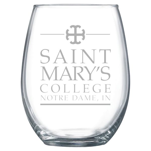 Saint Mary's College (Indiana) Polar Camel 15 oz. Stemless Wine Glass
