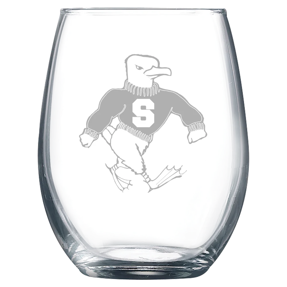 Salisbury University Polar Camel 9 oz. Stemless Wine Glass