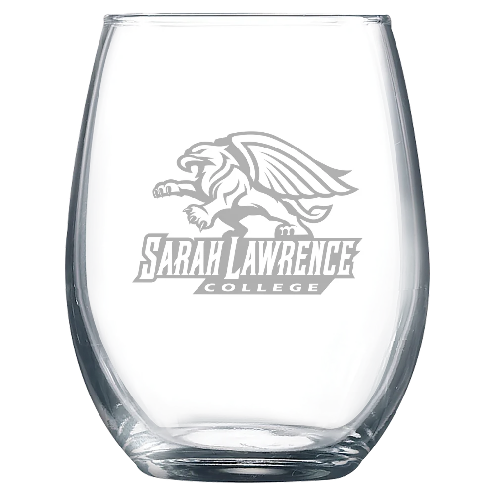 Sarah Lawrence College Polar Camel 9 oz. Stemless Wine Glass